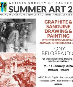 GRAPHITE & SANGUINE DRAWING & PAINTING with Tony Belobrajdic